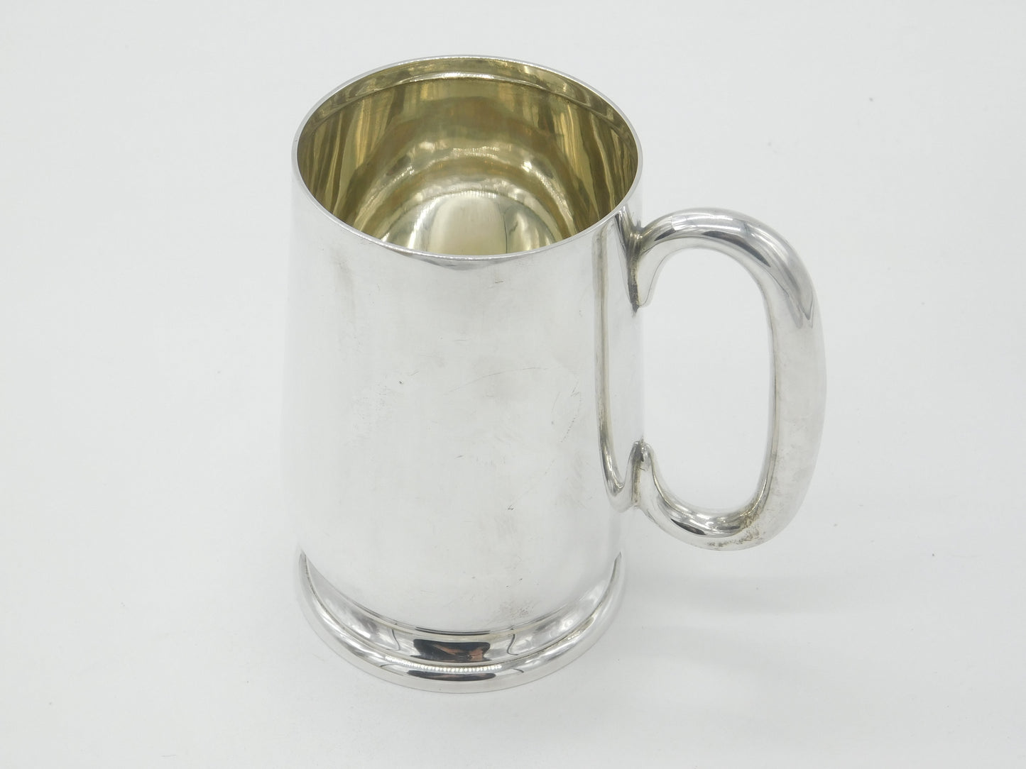 Sterling Silver Pint Tankard Mug Antique 1927 Birmingham Art Deco