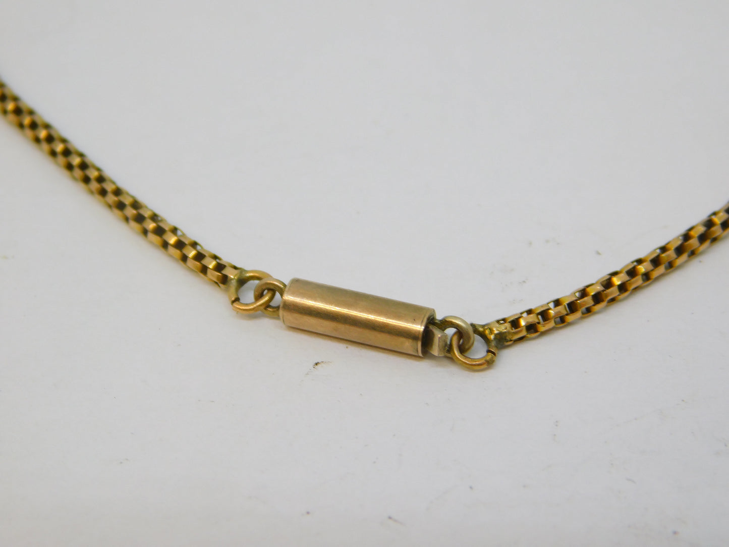 Victorian Short 15ct Yellow Gold Rope Chain Necklace Antique c1890 32cm Length