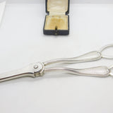 Victorian Sterling Silver Monogram Grape Scissors Antique 1873 Sheffield