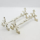 Victorian Sterling Silver Acanthus Pattern Knife Rests Pair Antique 1898 Chester