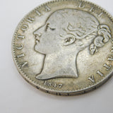 Queen Victoria Silver Young Head Crown Coin 1847 Antique Fair/Fine Condition