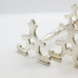 Victorian Sterling Silver Acanthus Pattern Knife Rests Pair Antique 1898 Chester