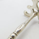Victorian Sterling Silver Acanthus Pattern Knife Rests Pair Antique 1898 Chester