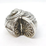 Victorian Silver Plated Novelty Nautilus Shell Snuff Box Antique c1880
