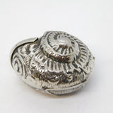 Victorian Silver Plated Novelty Nautilus Shell Snuff Box Antique c1880