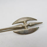 Carrick Jewellery Scottish Sterling Silver Axe Form Kilt Brooch Vintage 1987