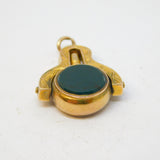 Victorian 14ct Gold, Bloodstone & Sardonyx Spinner Watch Key Fob Antique c1890