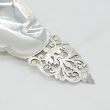 Victorian Large Sterling Silver Floral Tea Caddy Spoon 1897 Sheffield Antique
