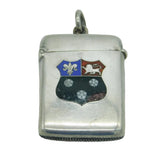 Victorian Sterling Silver Enamel Kings College Cambridge Vesta Case Antique