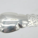 Victorian Large Sterling Silver Floral Tea Caddy Spoon 1897 Sheffield Antique
