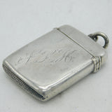 Victorian Sterling Silver Enamel Kings College Cambridge Vesta Case Antique