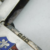Victorian Sterling Silver Enamel Kings College Cambridge Vesta Case Antique