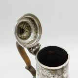 George II Sterling Silver Swan Spout Coffee Pot Antique 1749 London T. Whipham