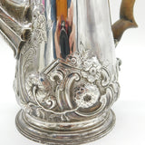 George II Sterling Silver Swan Spout Coffee Pot Antique 1749 London T. Whipham