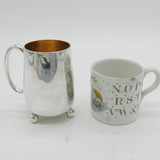 Victorian Sterling Silver Modernist Christening Mug Antique 1873 London