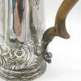 George II Sterling Silver Swan Spout Coffee Pot Antique 1749 London T. Whipham