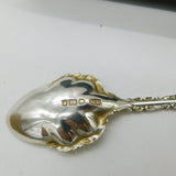 Boxed Set of Floral Sterling Silver Tea Cutlery 1911 Sheffield Antique Art Deco