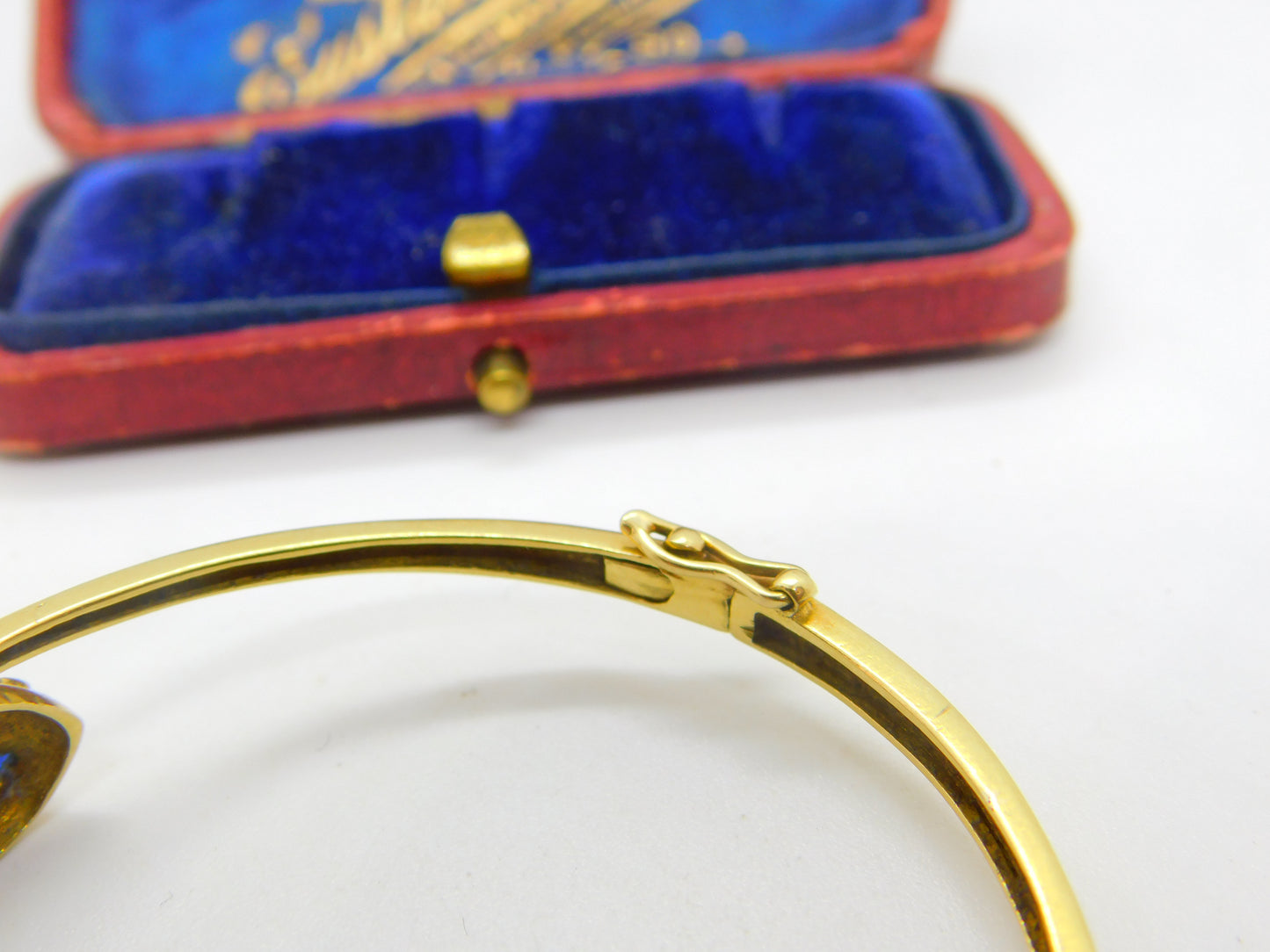 Victorian 18ct Gold, Sapphire & Diamond Serpent Snake Bangle Bracelet c1890