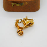 9ct Yellow Gold Vespa Motorbike Charm or Pendant Vintage 1954 Birmingham