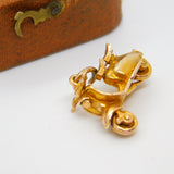 9ct Yellow Gold Vespa Motorbike Charm or Pendant Vintage 1954 Birmingham