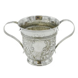 George III Sterling Silver Floral Two-Handled Loving Cup Antique 1771 London