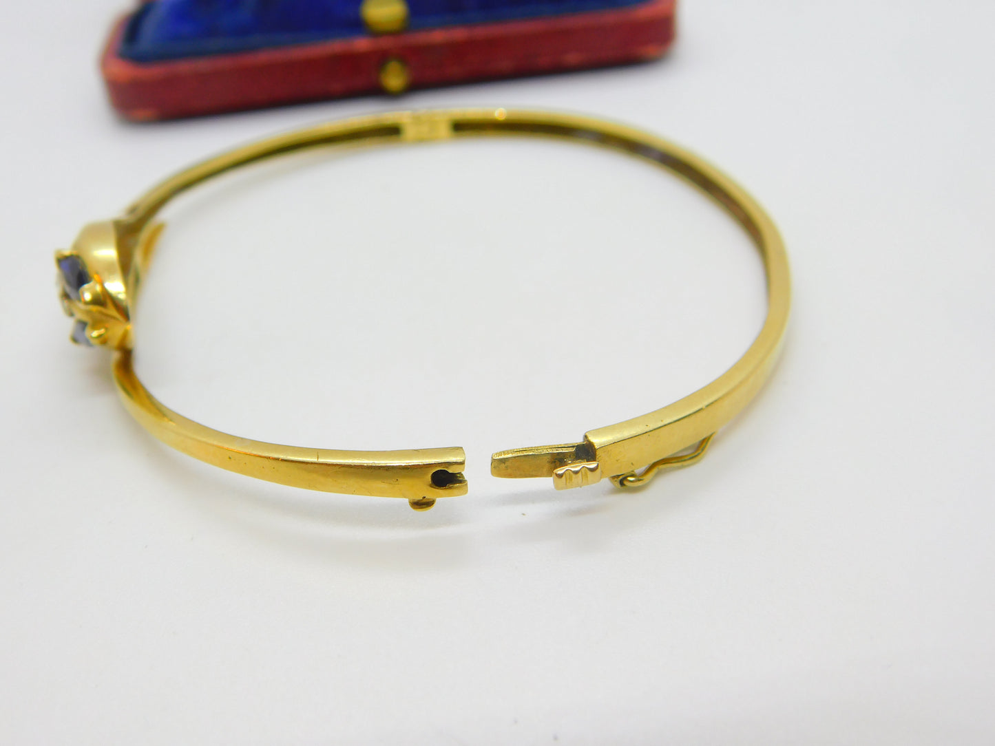 Victorian 18ct Gold, Sapphire & Diamond Serpent Snake Bangle Bracelet c1890