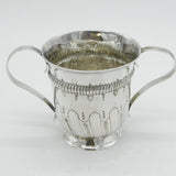 George III Sterling Silver Floral Two-Handled Loving Cup Antique 1771 London