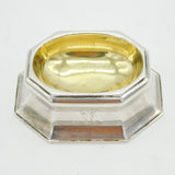 George II Sterling Silver Crested Trencher Salt Antique 1739 London Edward Wood