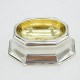 George II Sterling Silver Crested Trencher Salt Antique 1739 London Edward Wood