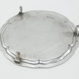 Georgian Sterling Silver Heraldic Crest Salver Dish 1794 London Bateman