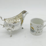 Irish George III Sterling Silver Rural Pattern Sauce Boat Antique 1783 London