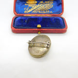 Grand Tour Carved Lava Sterling Silver Set High Relief Cameo Brooch c1800