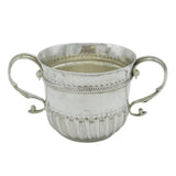 Queen Anne Britannia Standard Silver Fluted Porringer Antique 1704 London