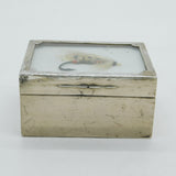 Edwardian Sterling Silver Fishing Fly Box with Fly Antique 1902 London