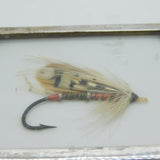 Edwardian Sterling Silver Fishing Fly Box with Fly Antique 1902 London