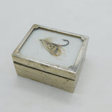 Edwardian Sterling Silver Fishing Fly Box with Fly Antique 1902 London