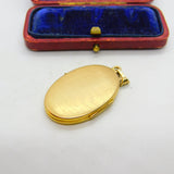 9ct Yellow Gold Floral Double Locket Pendant Vintage c1980