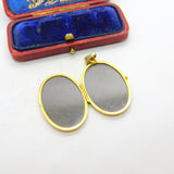 9ct Yellow Gold Floral Double Locket Pendant Vintage c1980