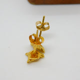 Pair of 9ct Yellow Gold Fox Mask Stud Earrings Vintage c1970