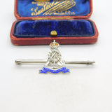WWII Sterling Silver & Enamel Royal Pioneer Corps Sweetheart Brooch c1940