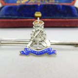 WWII Sterling Silver & Enamel Royal Pioneer Corps Sweetheart Brooch c1940