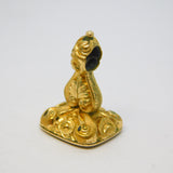 Victorian Rolled Gold Carved Amethyst Floral Intaglio Fob Seal Antique c1860