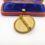Grand Tour Carved Lava Classical Cameo Brooch Antique c1820 Gilt Metal Set