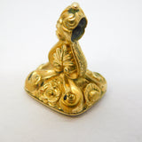 Victorian Rolled Gold Carved Amethyst Floral Intaglio Fob Seal Antique c1860
