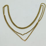 Victorian 9ct Yellow Gold Long Guard Muff Chain Necklace Antique c1860 160cm