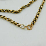 Victorian 9ct Yellow Gold Long Guard Muff Chain Necklace Antique c1860 160cm