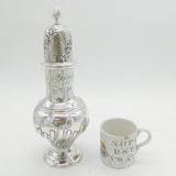 George III Sterling Silver Huge Sugar Caster Muffineer Antique 1765 London