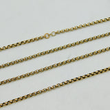 Victorian 9ct Yellow Gold Long Guard Muff Chain Necklace Antique c1860 160cm