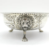 Edwardian Sterling Silver Countryside Pattern Bowl Antique 1907 London