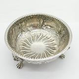 Edwardian Sterling Silver Countryside Pattern Bowl Antique 1907 London